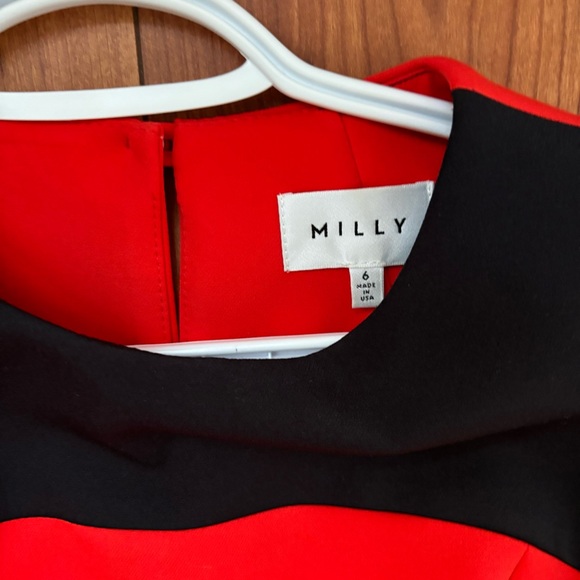 Milly dark orange and black dress size 6 - Picture 9 of 9